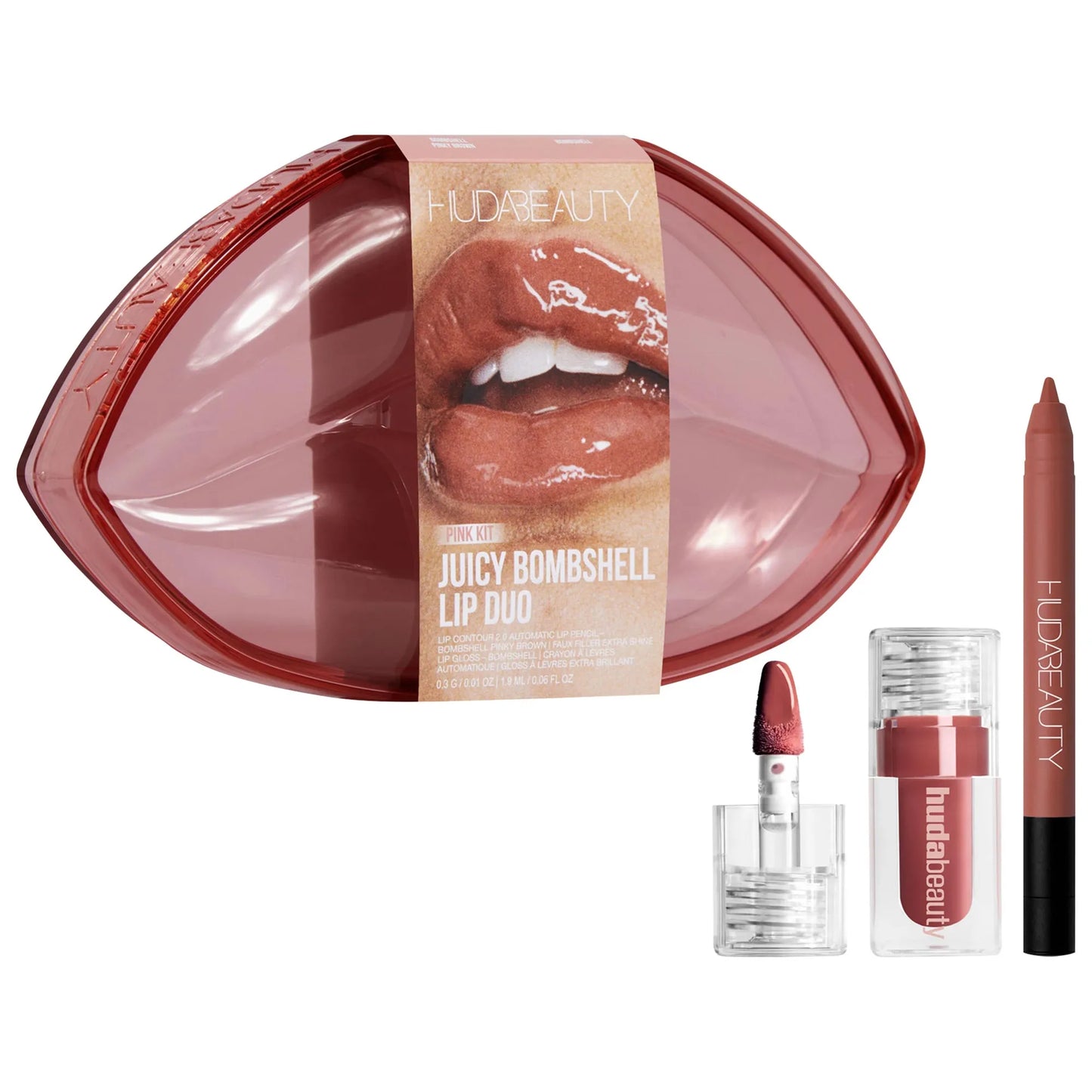 juicy bombshell lip gloss + liner set